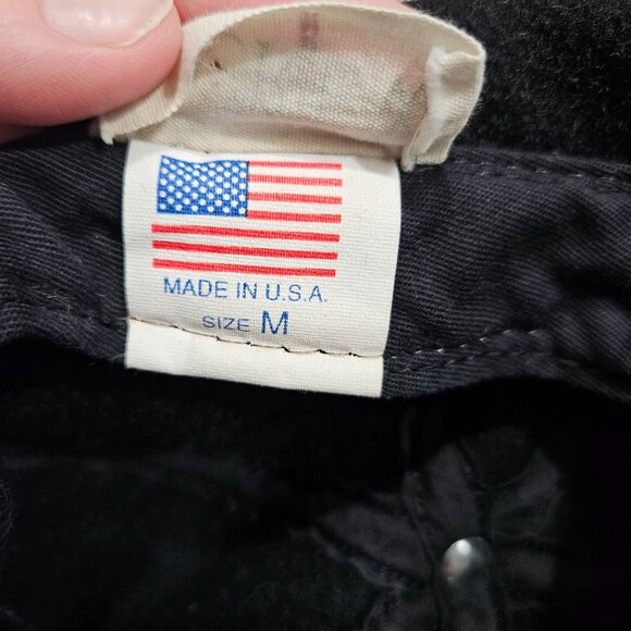 Vintage J. Crew Black Wool Baseball Cap Size M Made In‎ USA Unisex Classic Soft - Picture 3 of 16